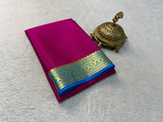 Drape Elegance: Mysore Silk Saree with Bold Contrast Zari