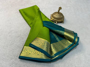 Sophisticated Splendor: Mysore Silk Saree with Exquisite Zari Borders