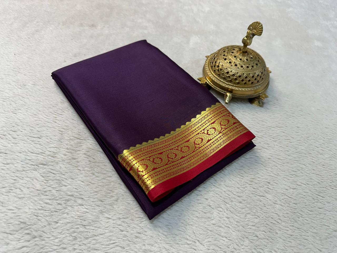 Heritage Craftsmanship: Mysore Silk Sarees with Fine Zari Touch
