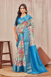 Digital mordern printed soft silk sarees