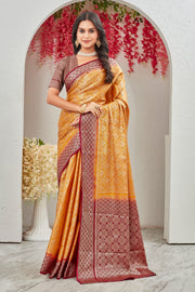 Ethereal Threads: Handwoven Brocade Mysore Silk