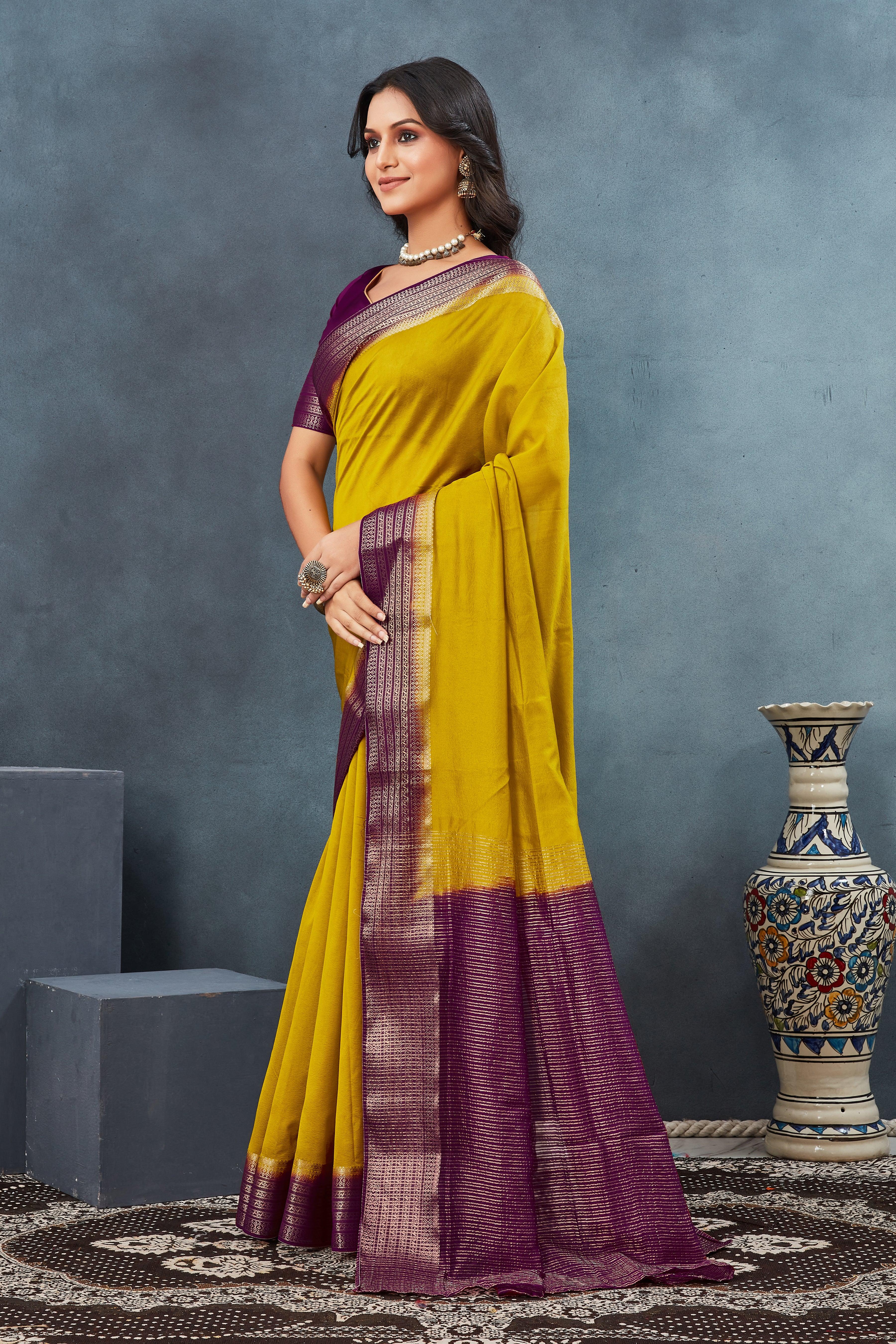 Exclusive Mysore Crepe Soft  Silk Sarees with Blouse