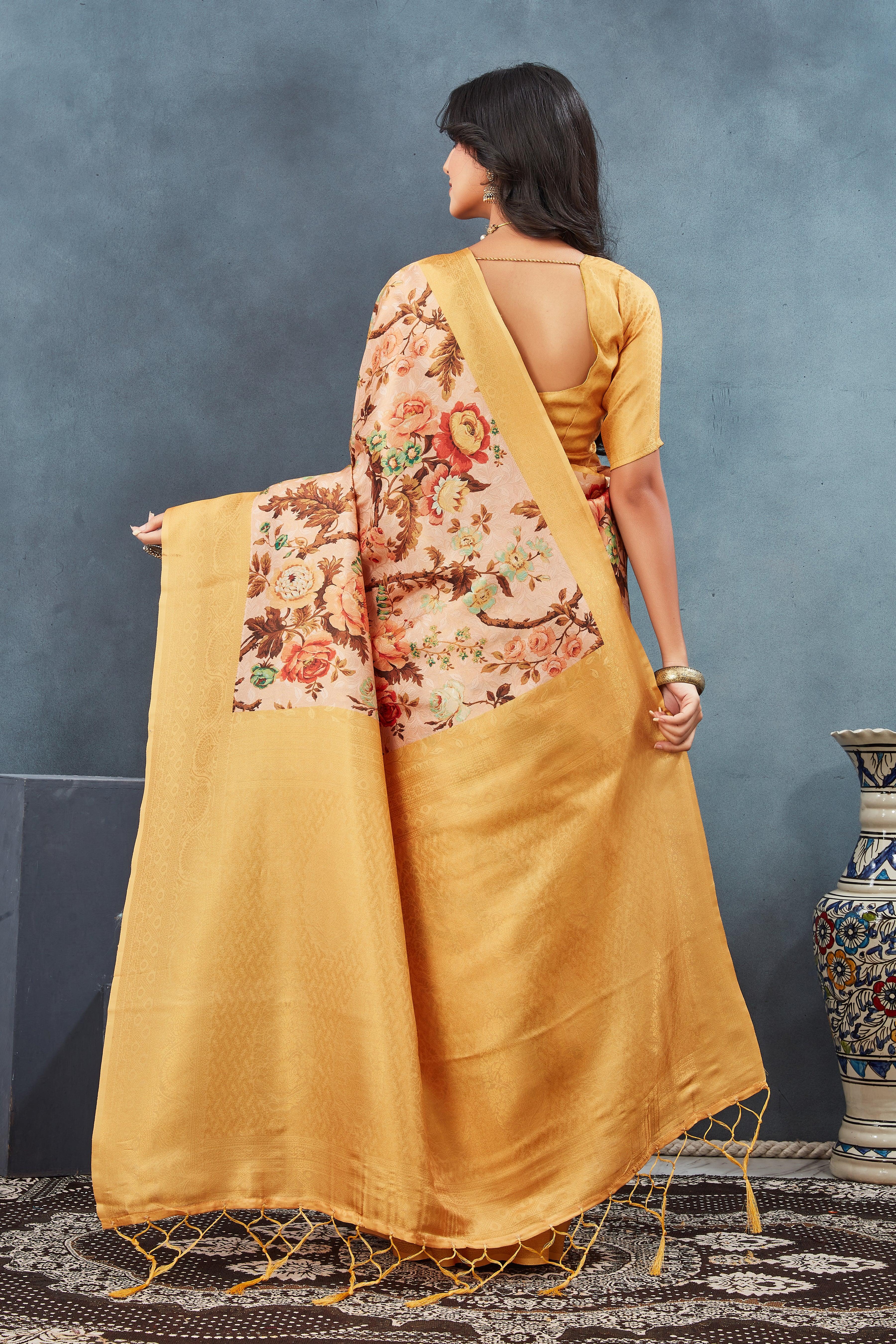 Digital mordern printed soft silk sarees