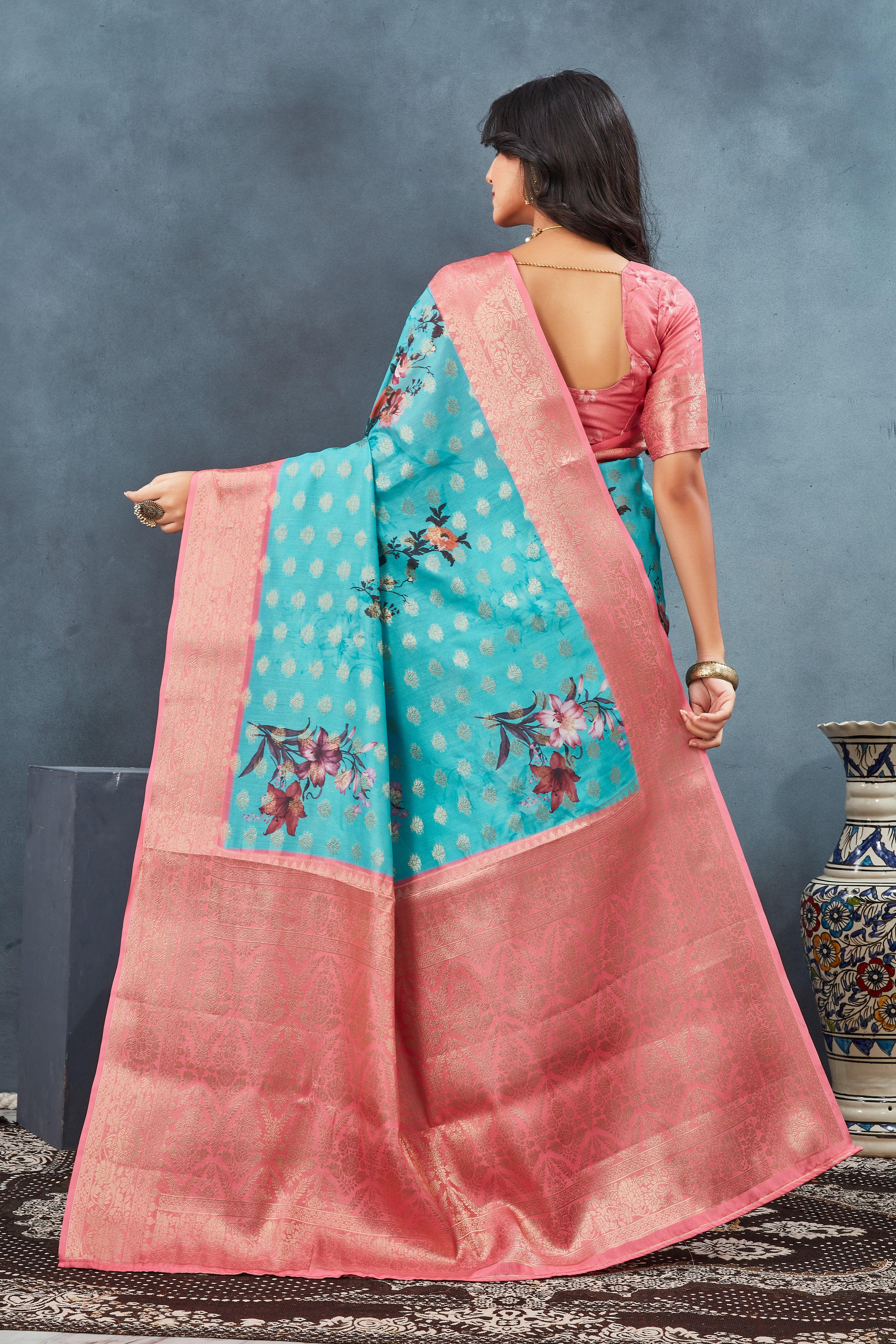 Digital mordern printed soft silk sarees