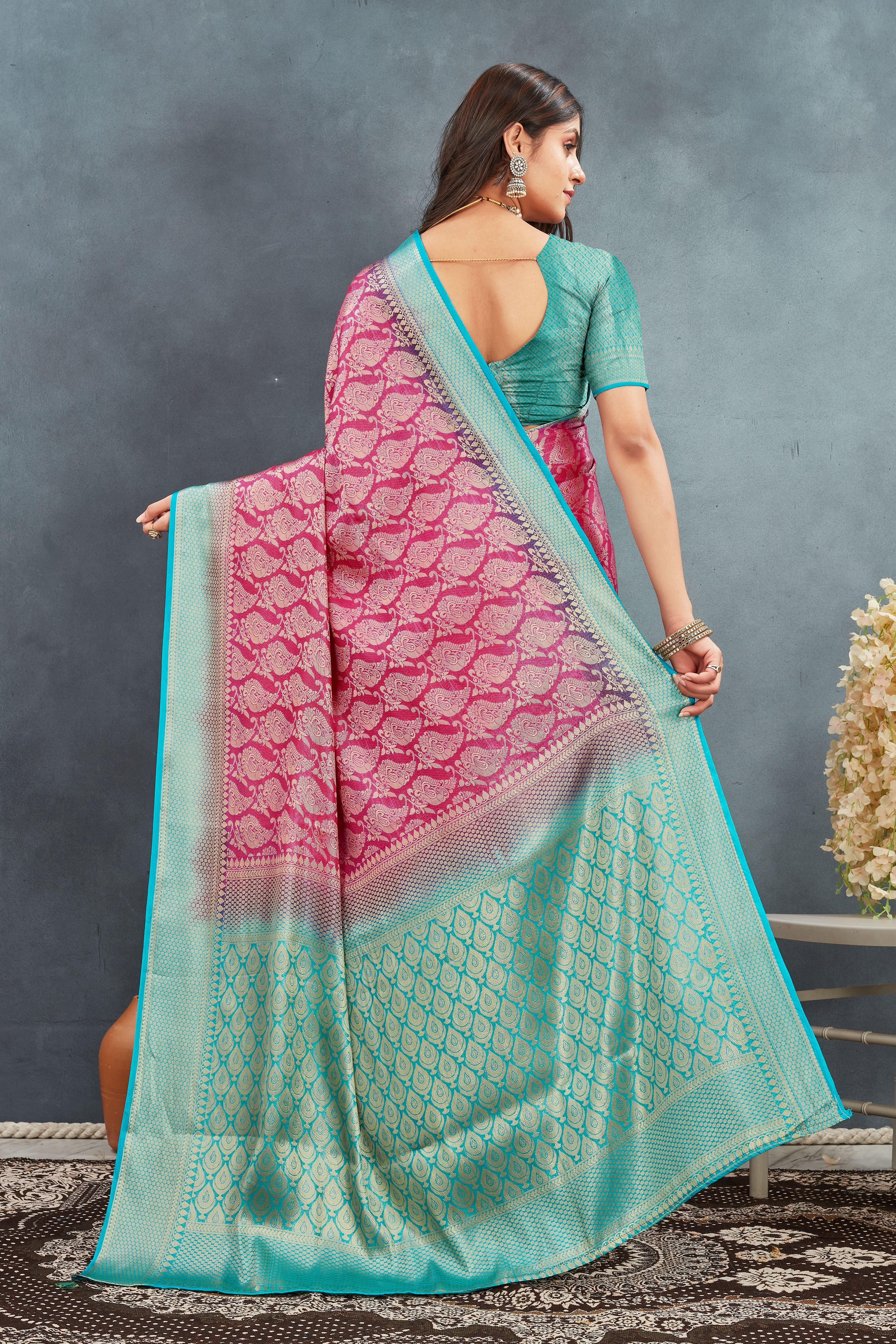 Pure Brocade Mysore Silk sarees in Magenta
