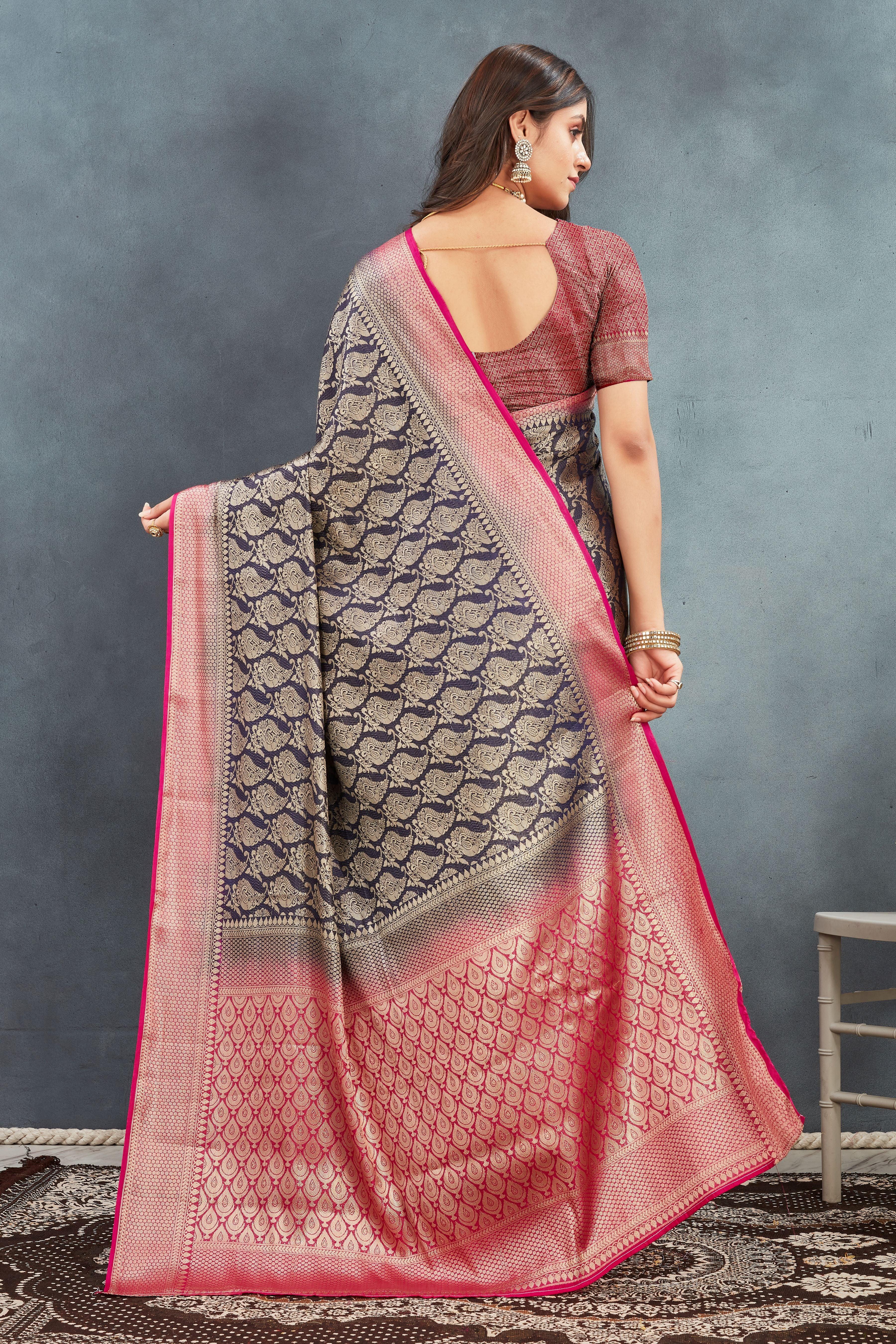 Pure Brocade Mysore Silk sarees in Black