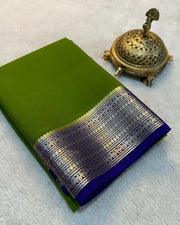 Traditional Mysore Crepe Soft Silk Sarees β Handcrafted Perfection