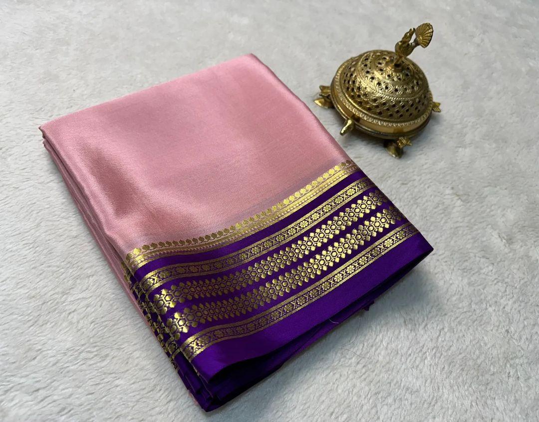 Exclusive Handcrafted Mysore Crepe Soft Silk Sarees