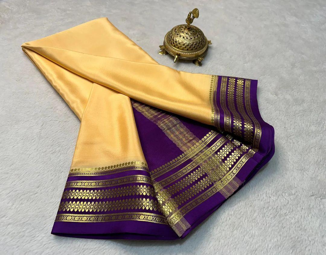 Exclusive Handcrafted Mysore Crepe Soft Silk Sarees