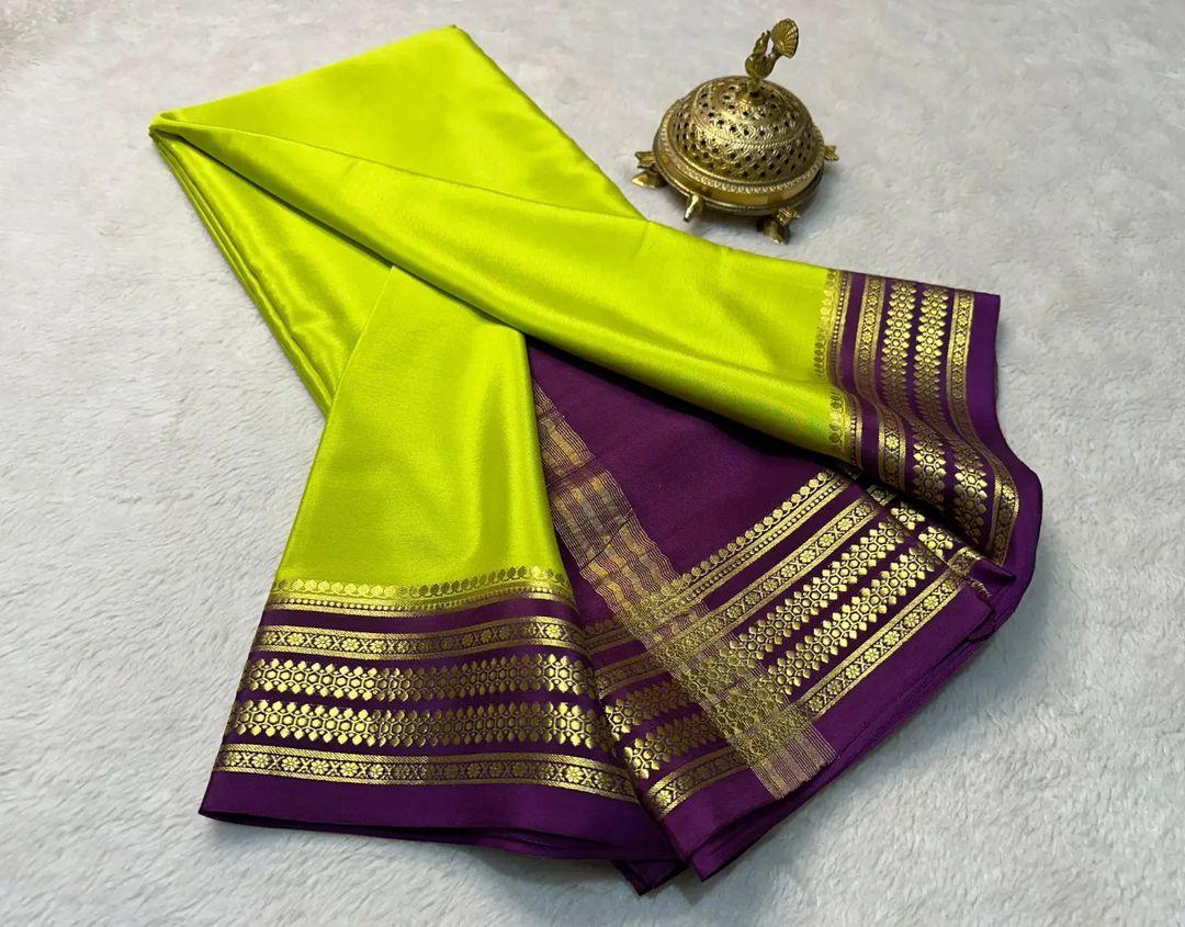 Exclusive Handcrafted Mysore Crepe Soft Silk Sarees