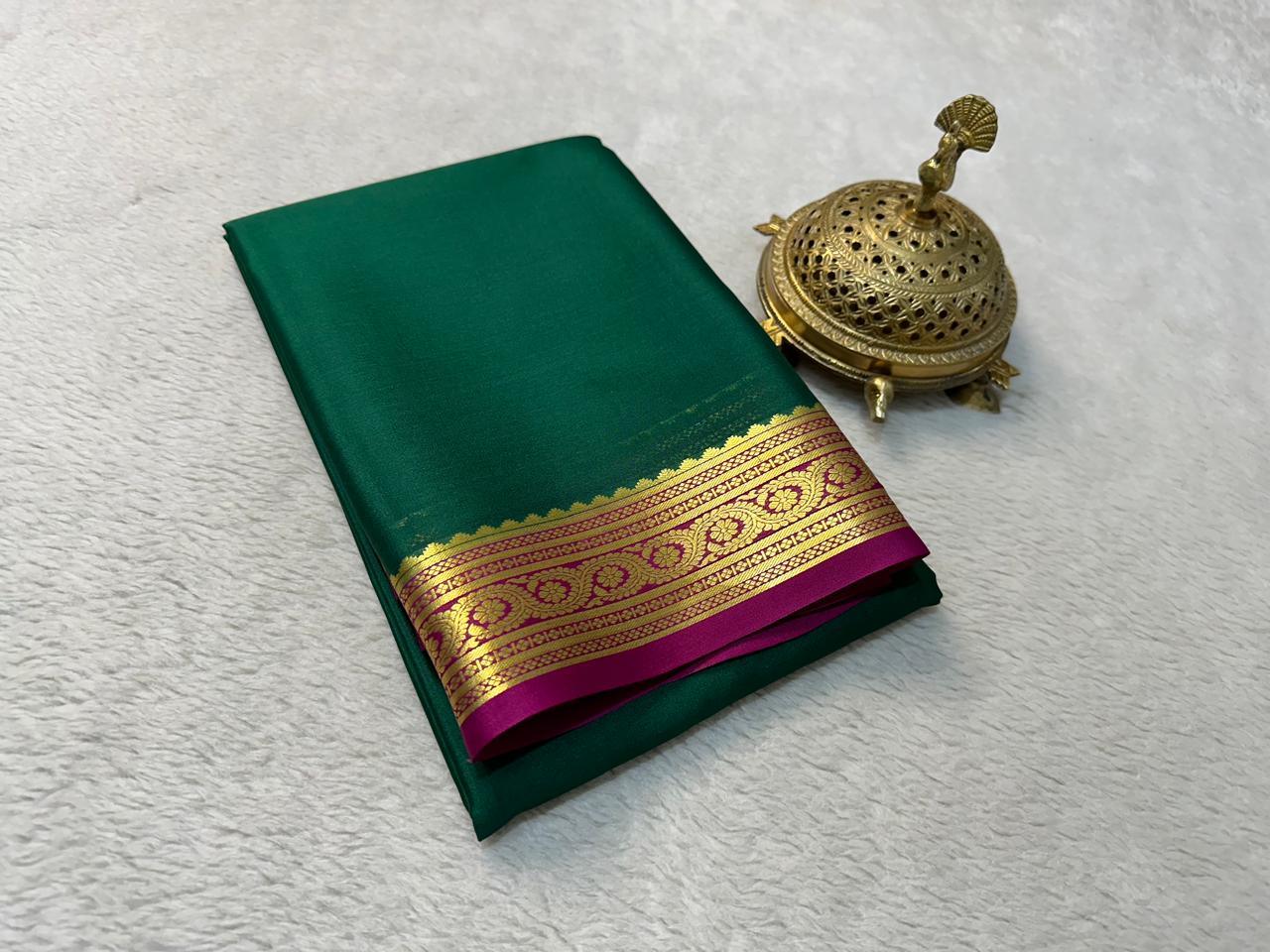 Silken Radiance: Pure Mysore Sarees with Stunning Zari Highlights