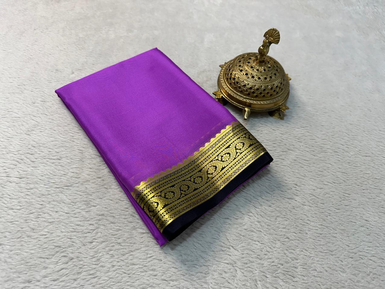 Heritage in Silk: Mysore Sarees with Majestic Contrast Zari Work