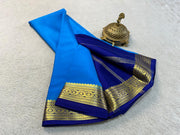 Tradition Meets Style: Mysore Silk Saree with Exquisite Zari Borders