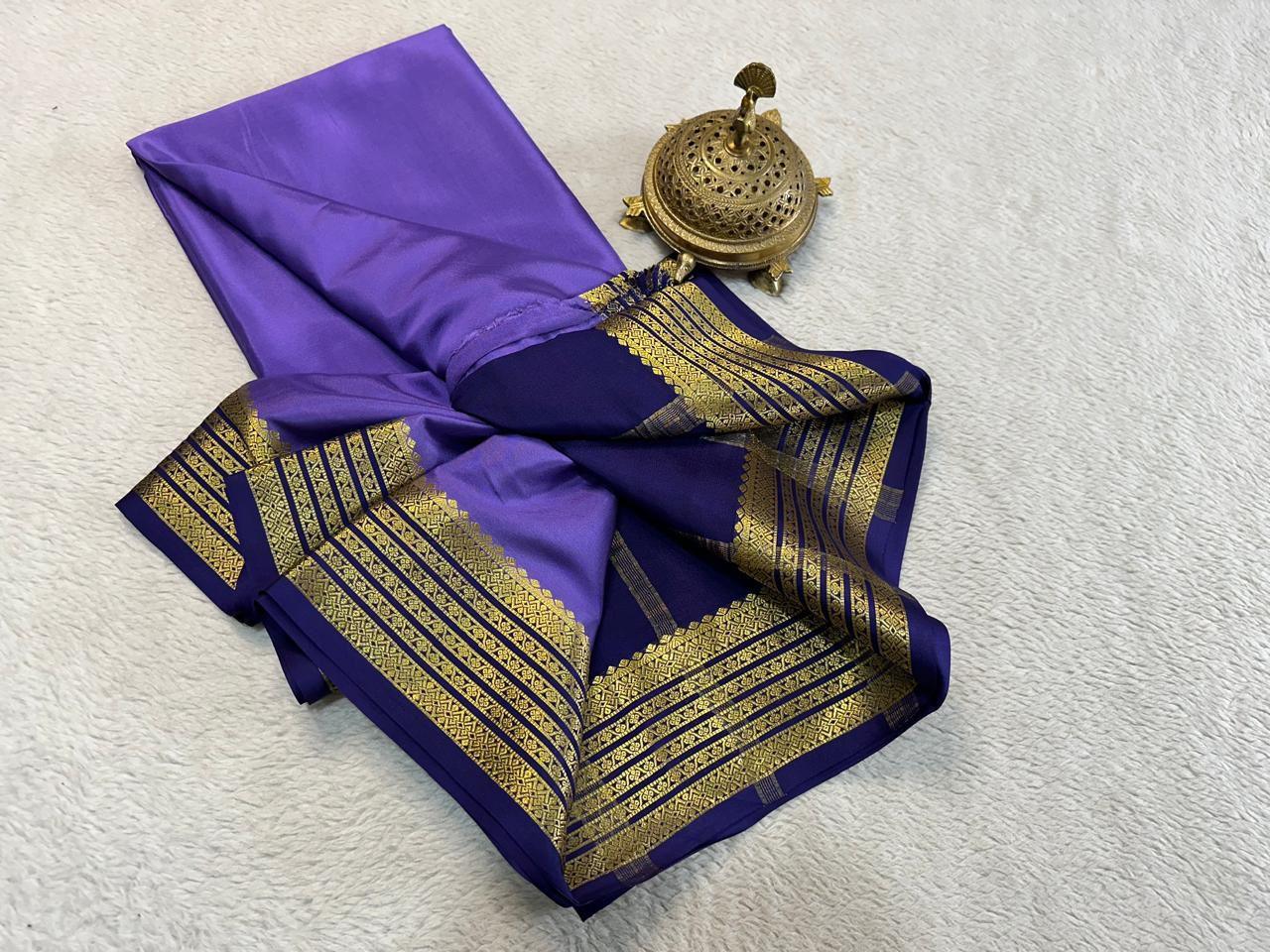 Ethereal Glow: Banarasi Silk Saree with Elegant Floral Brocade