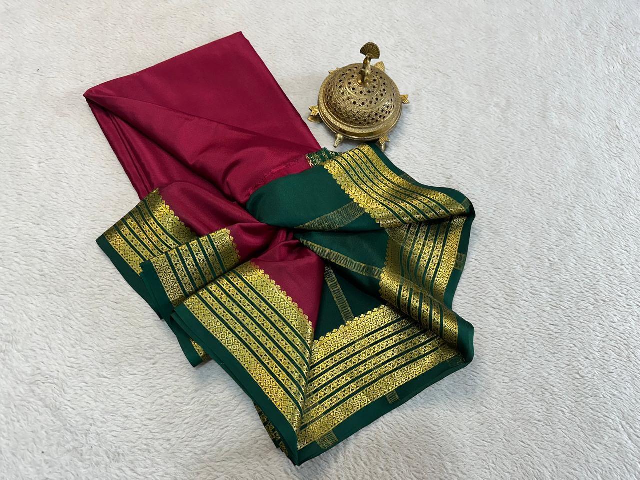 Majestic Threads: Kanjivaram Silk Saree with Rich Temple Motifs