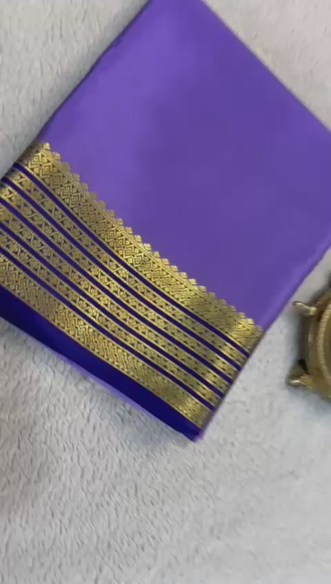 Load video: Ethereal Glow: Banarasi Silk Saree with Elegant Floral Brocade