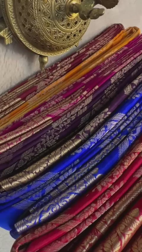 Load video: The Royal Brocade Silk Saree Elegance