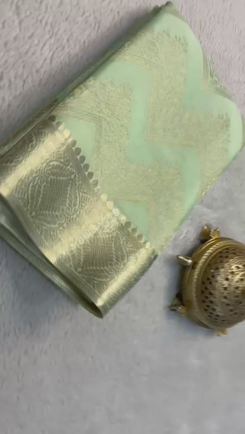 Load video: The Royal Brocade Silk Saree Elegance
