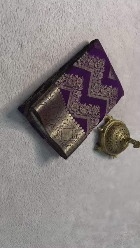 Load video: The Royal Brocade Silk Saree Elegance