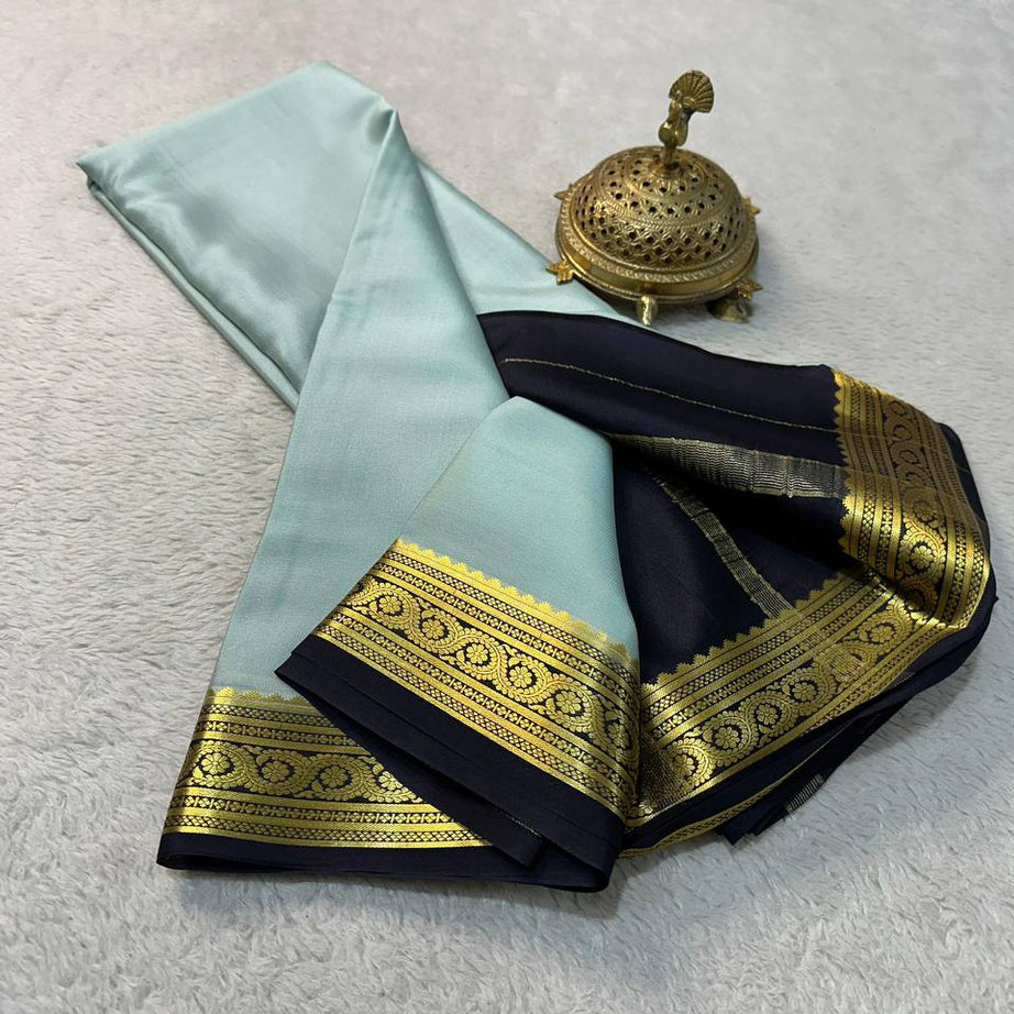 Beautiful Pure Mysore silk sarees in Elegant Traditional border