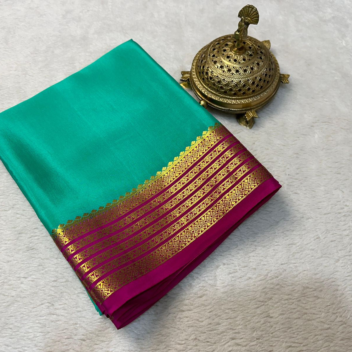 Beautiful Pure Mysore silk sarees in Elegant Traditional border