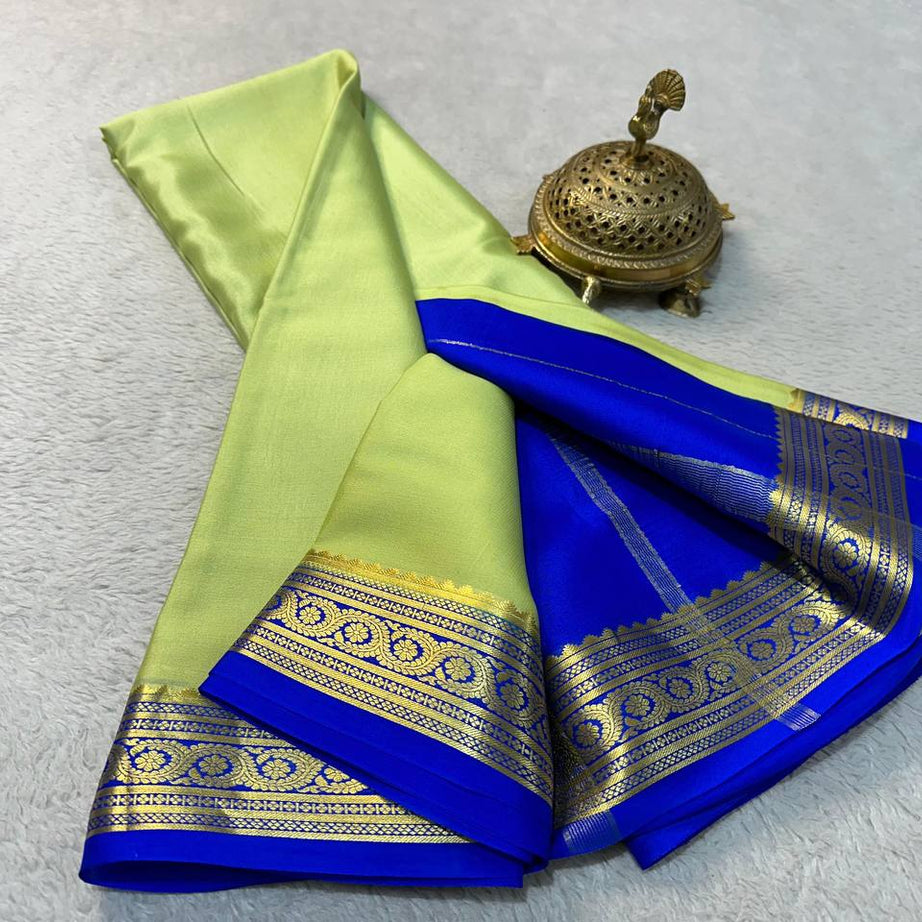 Beautiful Pure Mysore silk sarees in Elegant Traditional border