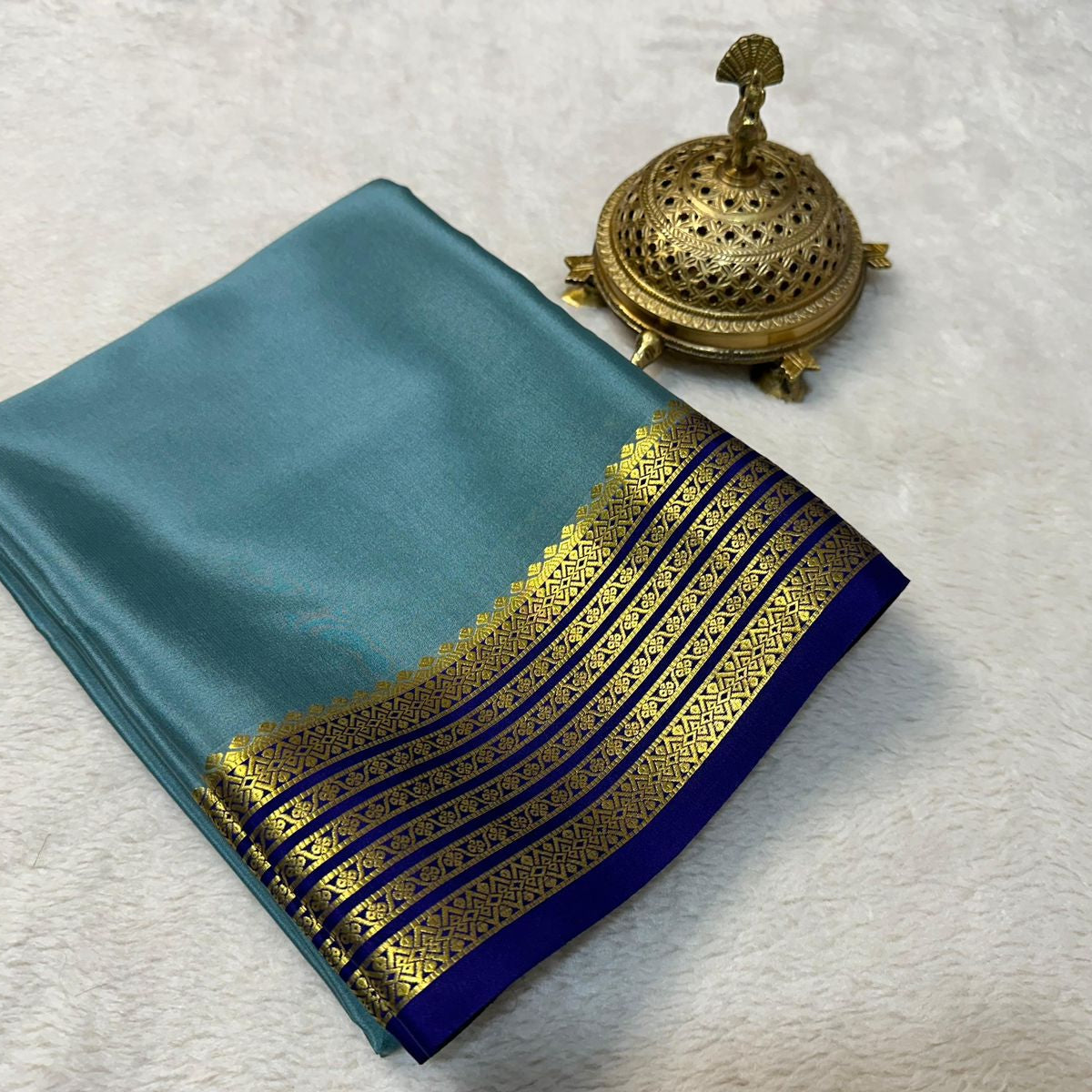 Beautiful Pure Mysore silk sarees in Elegant Traditional border