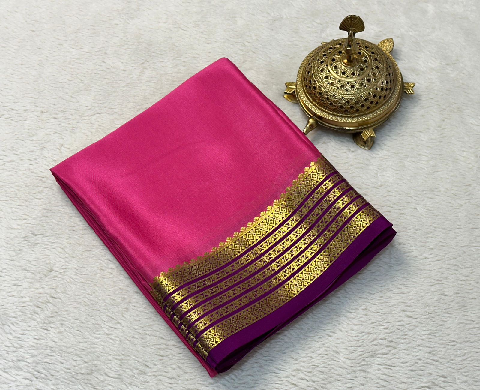 Beautiful Pure Mysore silk sarees in Elegant Traditional border