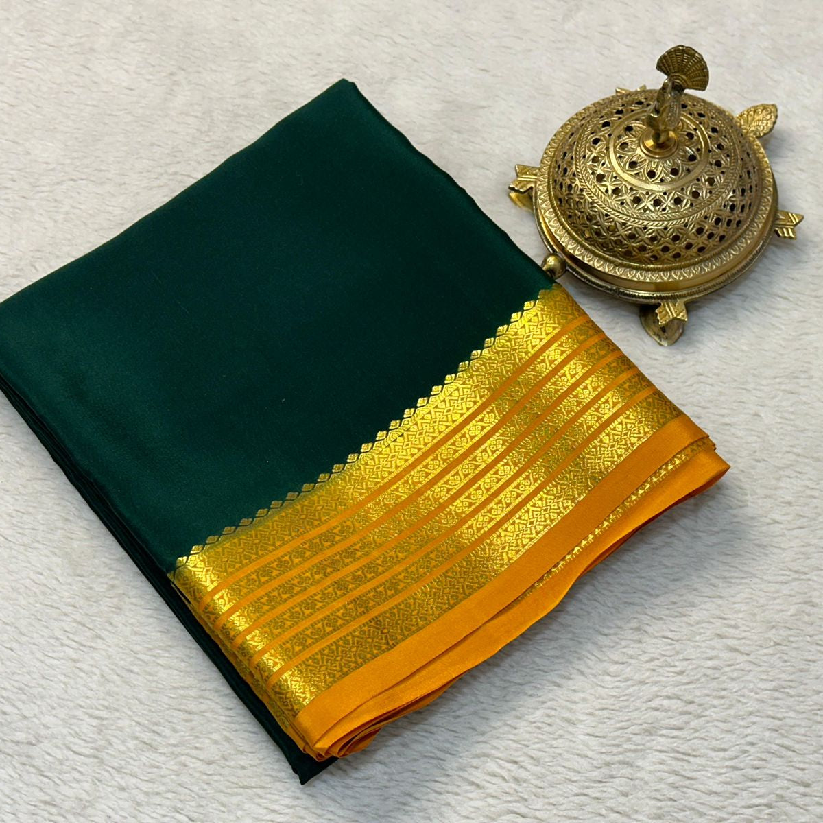 Beautiful Pure Mysore silk sarees in Elegant Traditional border