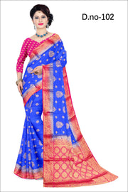 Majestic Hues: Pure Crepe with Jaal Weave Perfection