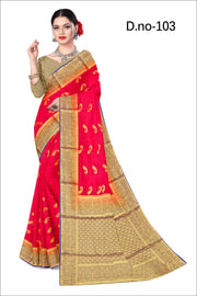 Imperial Gold: Mysore Crepe Saree in Opulent Jaal