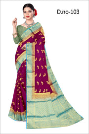 Sun-Kissed Silks: Pure Mysore Crepe with Lush Zari