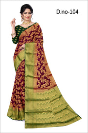 Festive Glow: Zari Jaal Weaving on Pure Mysore Silk