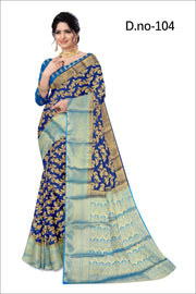 Silk Muse: Mysore Crepe Elegance with Stunning Jaal