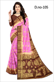 Zari Mirage: Mysore Silk Crepe with Elegant Jaal Art