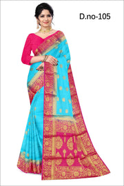 Weave of Wonders: Mysore Crepe with Ornamental Zari