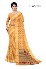 Handwoven Harmony: Zari-Edged Elegance