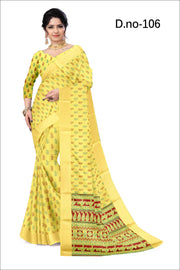 Gilded Grace: Handcrafted Saree with Luxe Zari