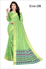 Royal Reflections: Hand-Printed Silk with Zari Embellishment