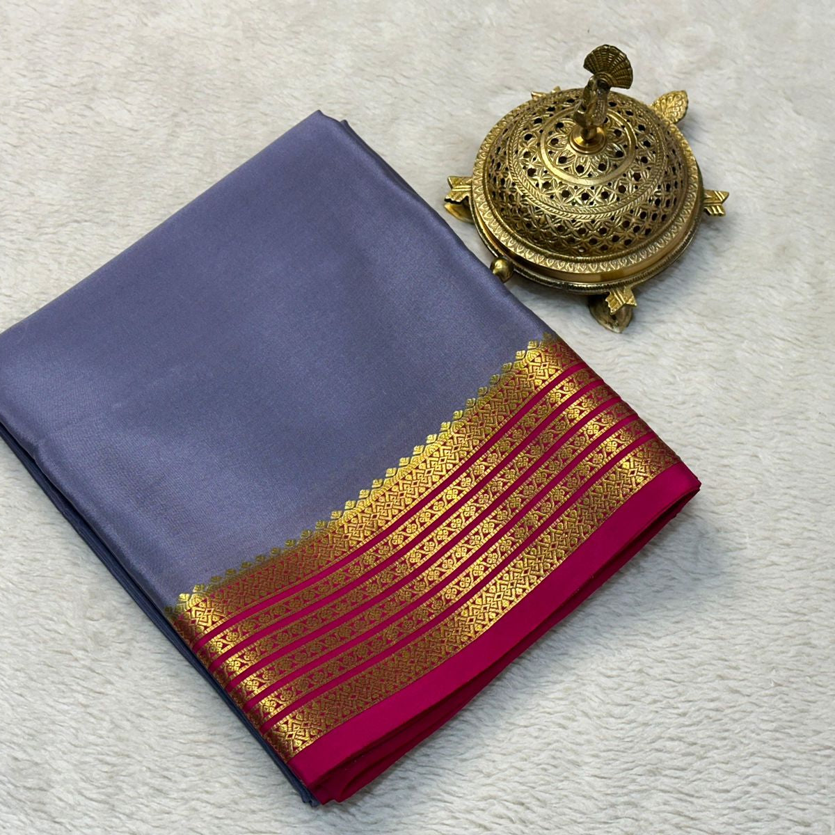 Beautiful Pure Mysore silk sarees in Elegant Traditional border