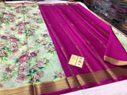 Mysore Printed Crepe Silk Sarees with Exquisite Patterns