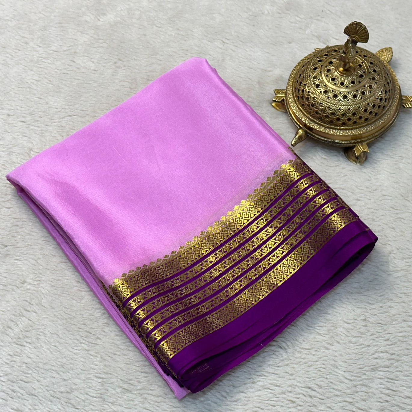 Beautiful Pure Mysore silk sarees in Elegant Traditional border