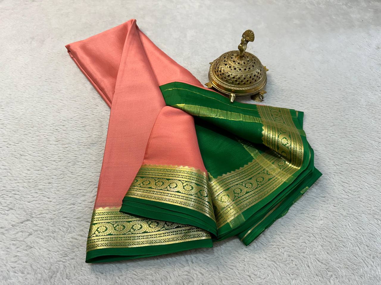 Beautiful Pure Mysore silk sarees in Elegant Traditional border