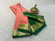Golden Heritage: Pure Mysore Silk Saree with Zari Highlights