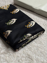Mashru Satin Silk Banarasi Saree with Scalloped Border & Rupa Sona Motifs