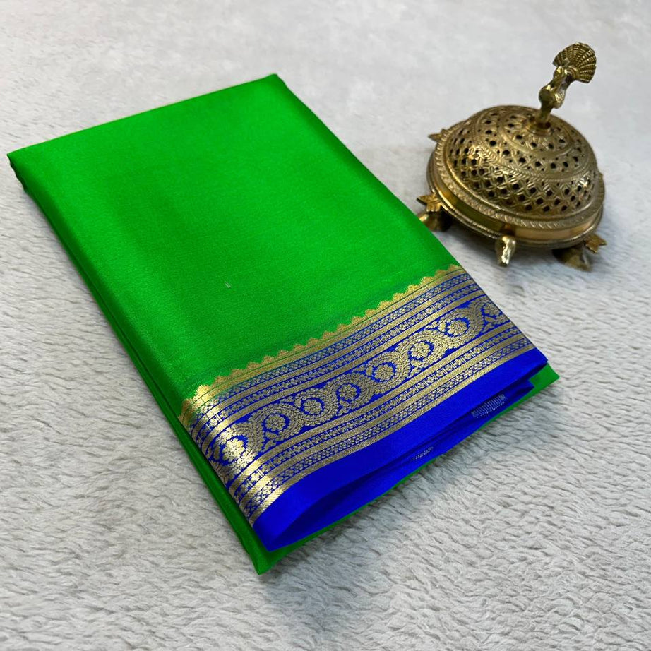 Beautiful Pure Mysore silk sarees in Elegant Traditional border