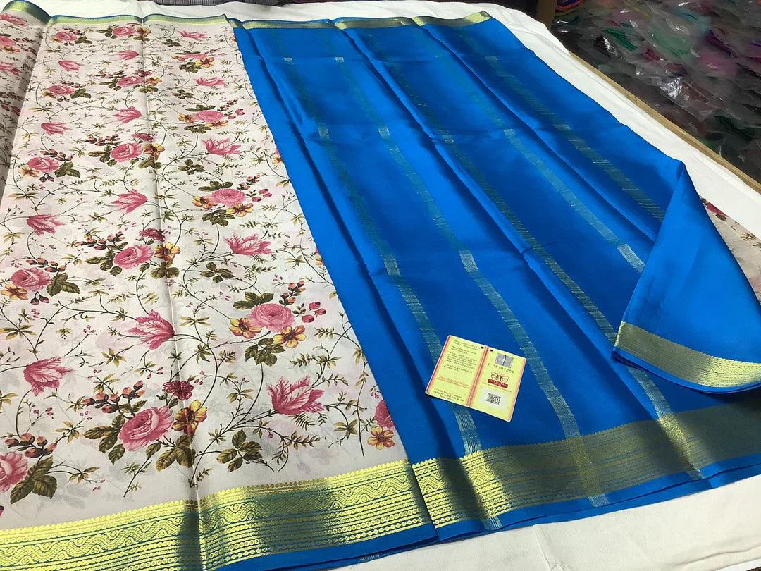 Premium Mysore Printed Silk Sarees Collection