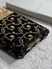 Floral Jaal Pattern Banarasi Satin Katan Silk Saree