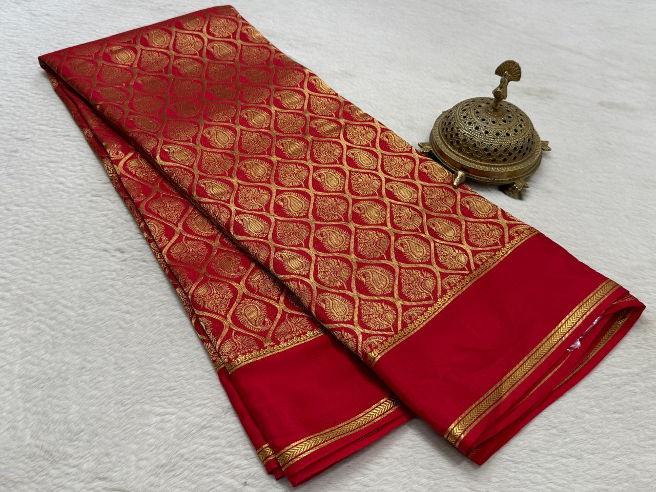 Exclusive Brocade Soft Silk Saree with Rich Weaving & Elegant Border