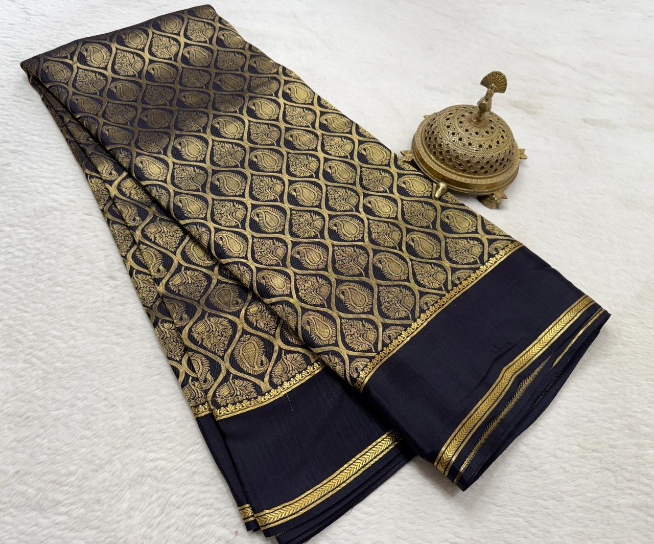 Exclusive Brocade Soft Silk Saree with Rich Weaving & Elegant Border